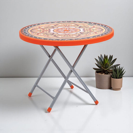 Printed Round table #215 orange
