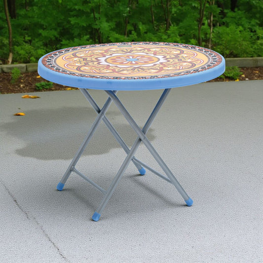 Printed Round table #215 Blue