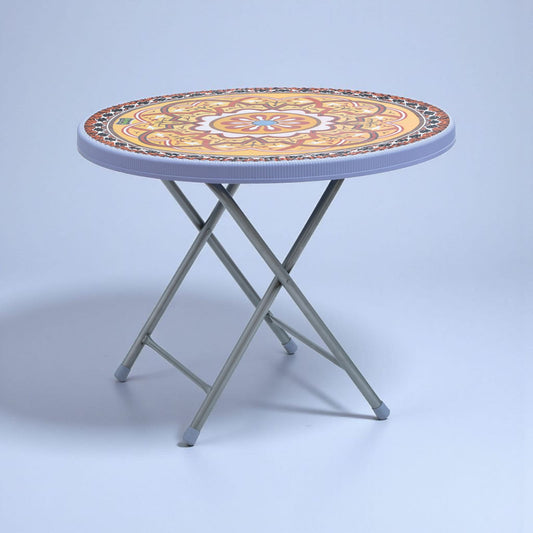 Printed Round table #215 Sky blue