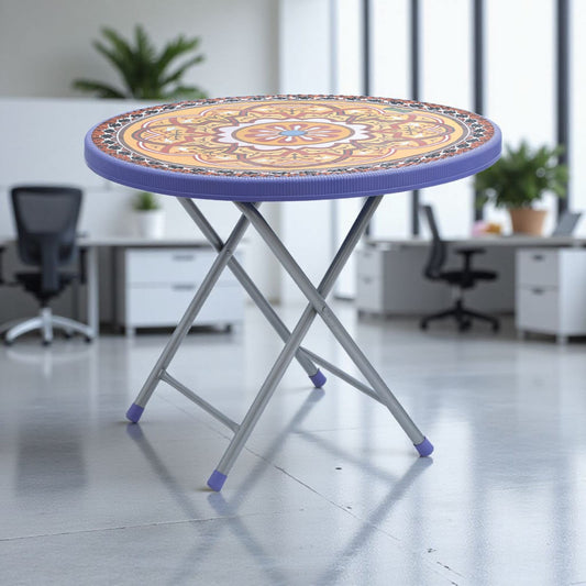 Printed Round table #215 Purple